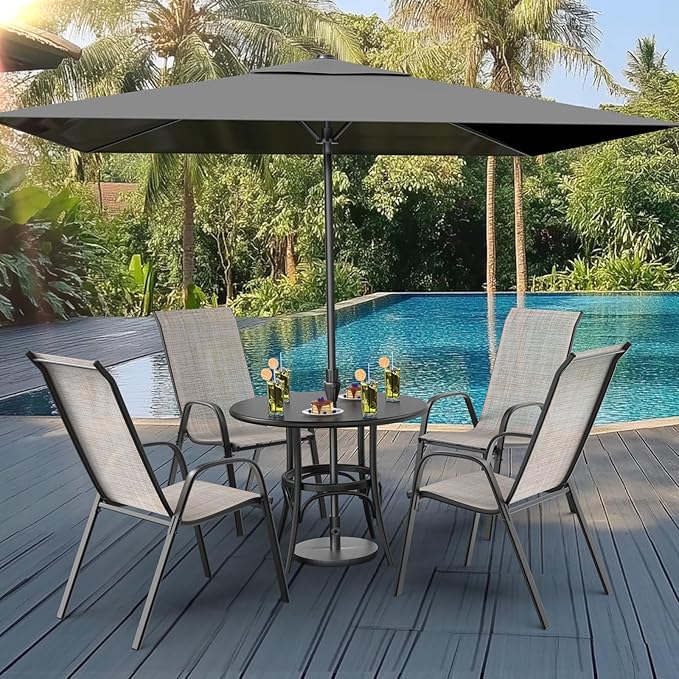 VINGLI Patio Chairs Set of 8 – Stackable Outdoor Dining Chairs - Image 9