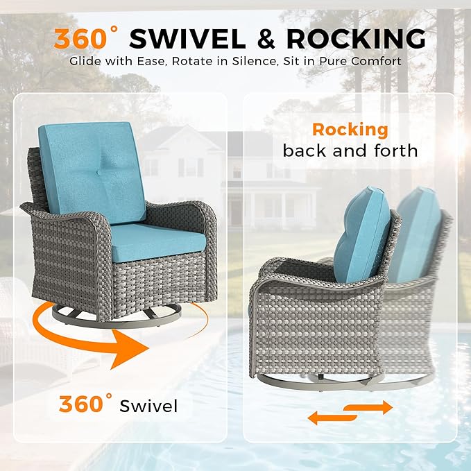 8-Seat Outdoor Wicker Patio Furniture Set - Image 5