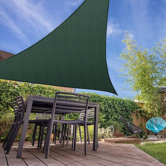 E&K Sunrise 21' x 21' x 21' Sun Shade Sail Triangle Canopy Shade Cover UV Block - Image 7