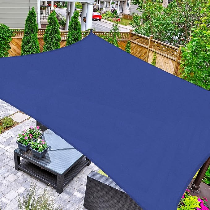 AsterOutdoor Sun Shade Sail Rectangle 6' x 10' UV Block Canopy by AsterOutdoor