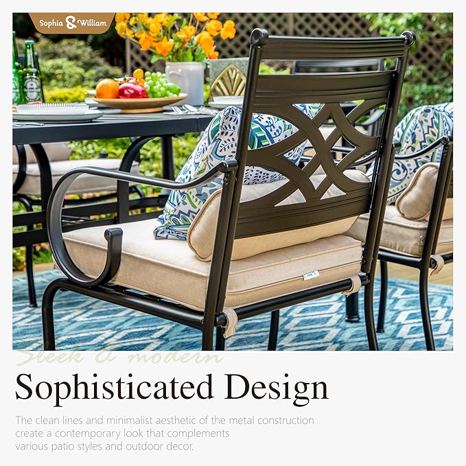 Sophia and William Outdoor Patio Dining Set - Image 2