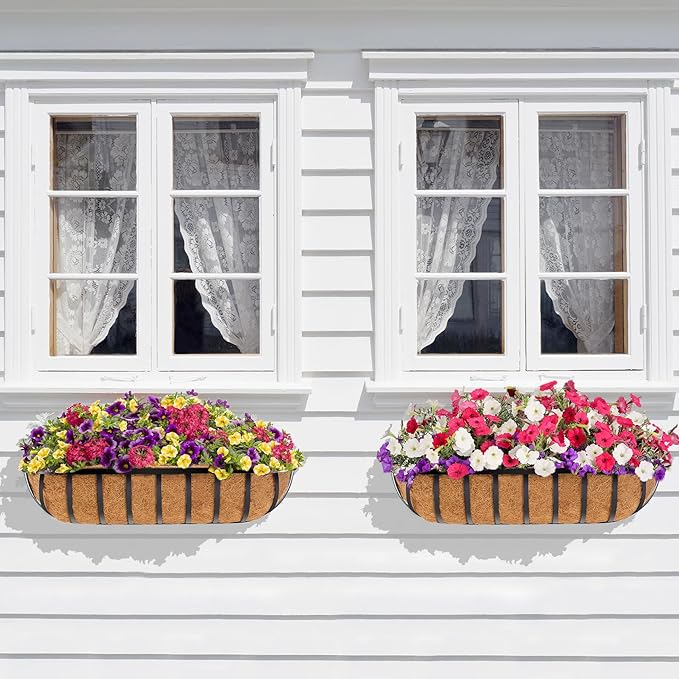 Y&M 30" Coco Liner for Window Box Deck Basket Planter Trough Coconut Fiber - Image 6