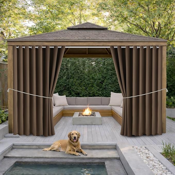 Waterproof Outdoor Curtain W105 x L84 by DivaenCamino