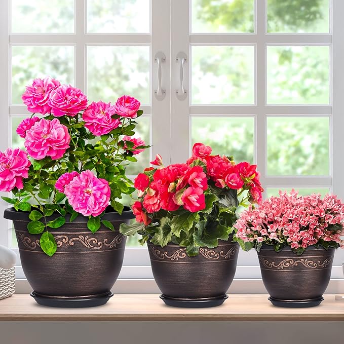 Plastic-Plant-Flower-Planters-10 Inch - Image 5