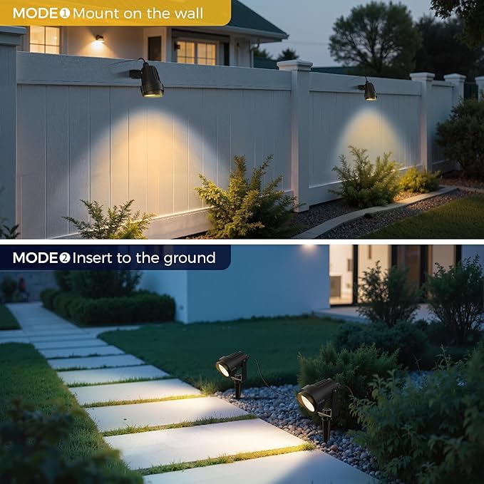 L LOHAS LED 5W Plug in Spotlight Outdoor, 3000K Warm White Landscape Lighting - Image 6