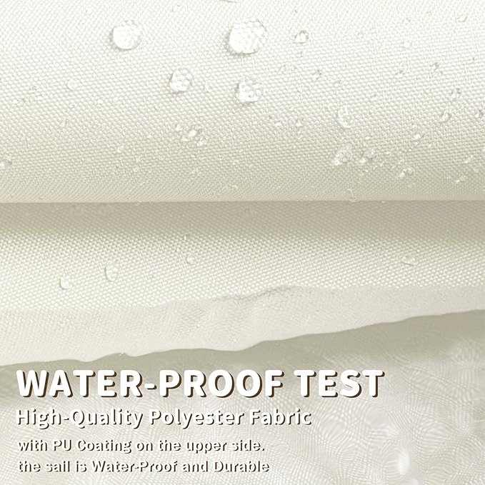 LOVE STORY Triangle 18'x18'x18' Waterproof Sun Shade Sail Canopy UV Block - Image 6