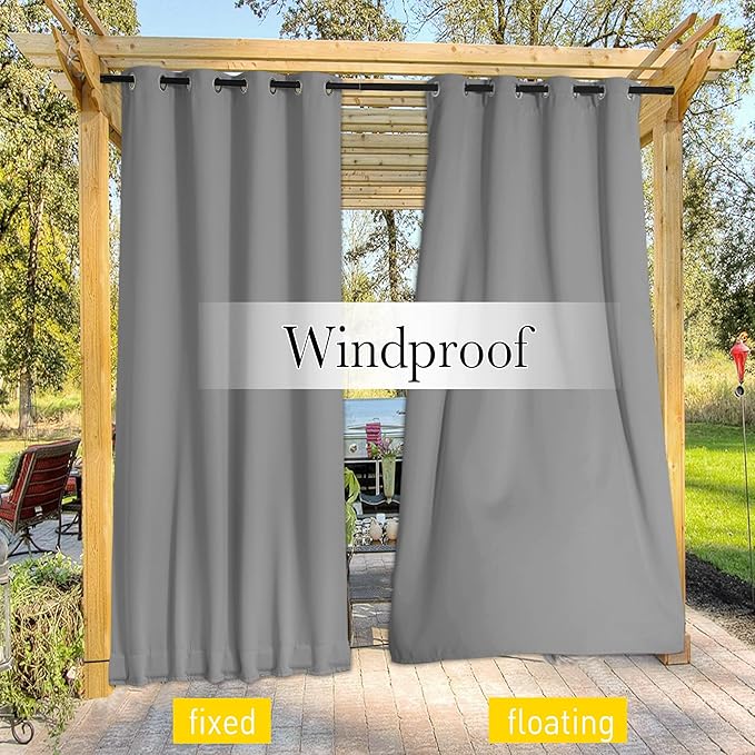 NICETOWN 2 Panels Outdoor Curtains - Image 5