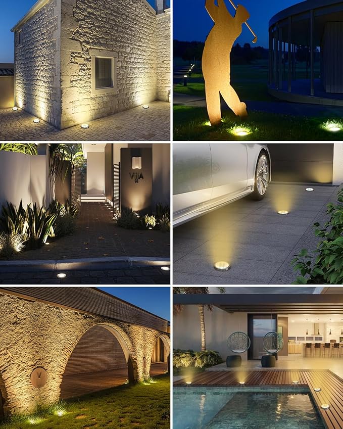 btfarm 10 Pack Solar Ground Lights Outdoor, 8 LED Solar Disc Lights IP65 - Image 7