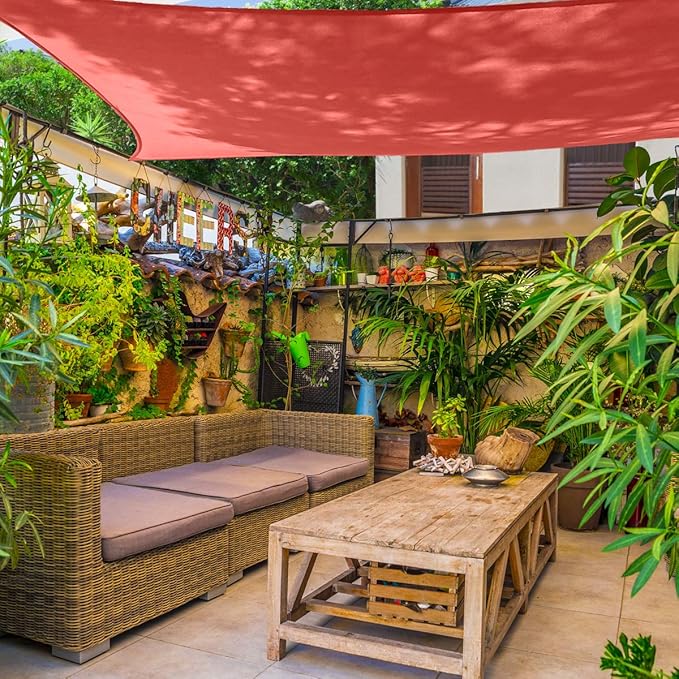 AsterOutdoor Sun Shade Sail Rectangle 10' x 13' UV Block Canopy - Image 9