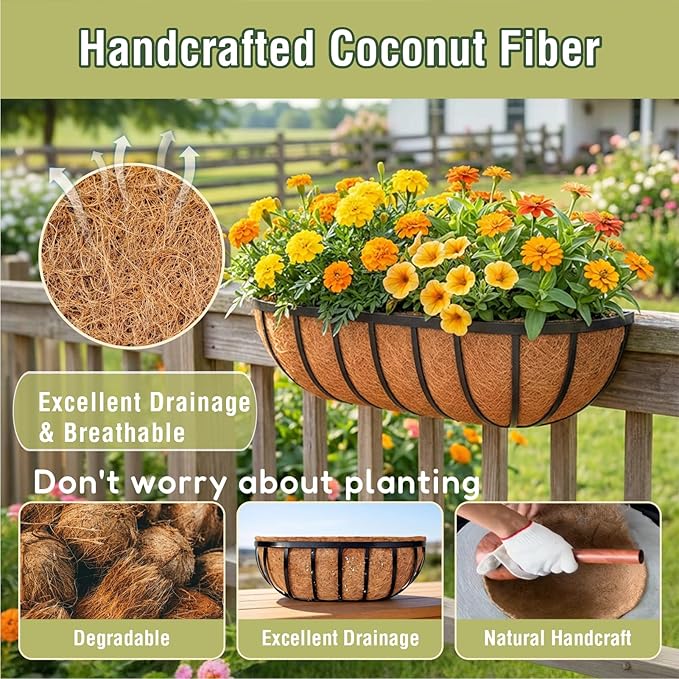 2 Pcs 30 Inch Trough Coco Liner - Image 4