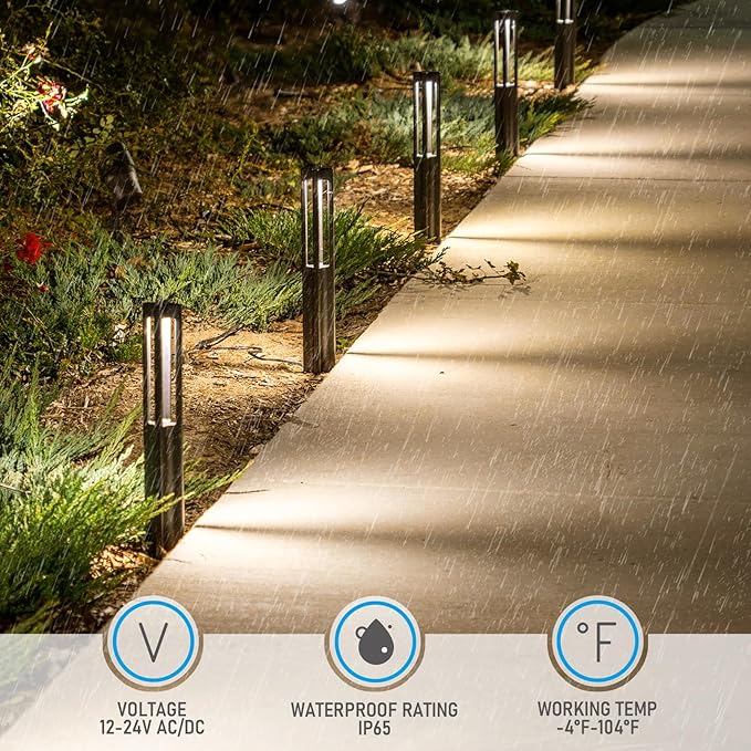 LEONLITE 12-Pack 5CCT Low Voltage Path Lights, Update 1800K2700K3000K4000K5000K - Image 4