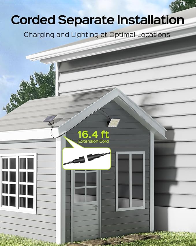 JACKYLED Motion Solar Lights Outdoor, 113 LED Cool White Bright Solar Flood - Image 2