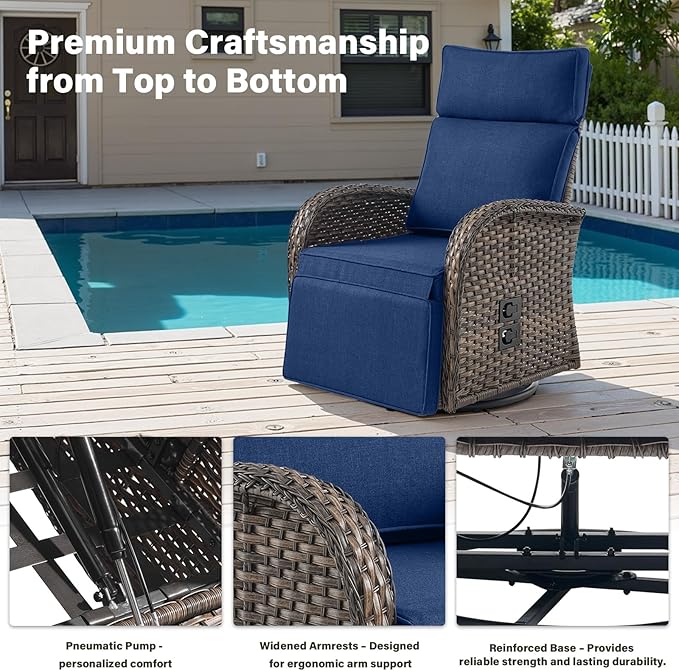 Belord 5 Piece Wicker Patio Furniture Set - Image 5