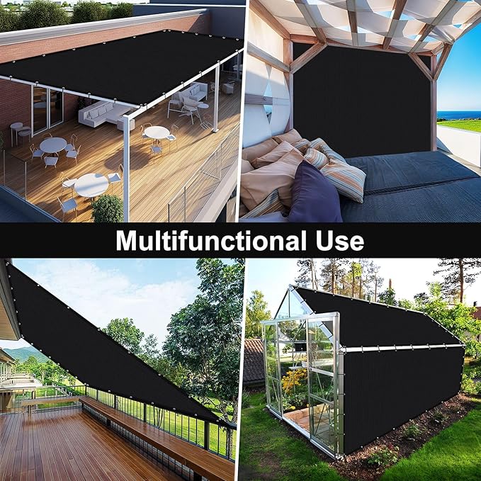 Artpuch 90% Sun Shade Cloth, 8 x 12 FT Pergola Shade Cover Canopy - Image 8