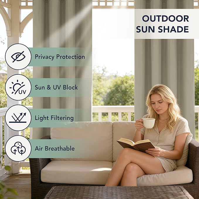 Patio Curtains Outdoor Waterproof - Image 3