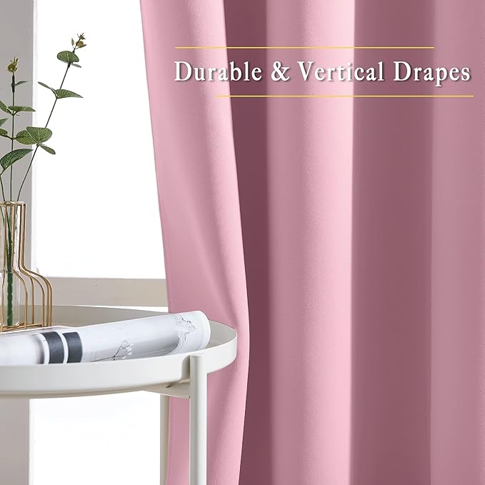 NICETOWN Bedroom Curtain Room Darkening Drapery 102 inches Length - Image 6