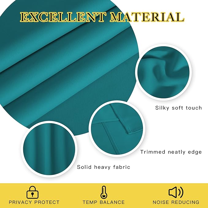 NICETOWN Patio Door Curtain Sound Blocking, Bedroom Privacy Room Divider Curtain - Image 2