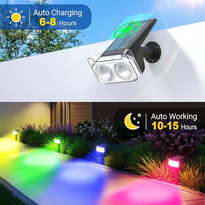 LETMY Solar Spot Lights Outdoor Waterproof - Image 4
