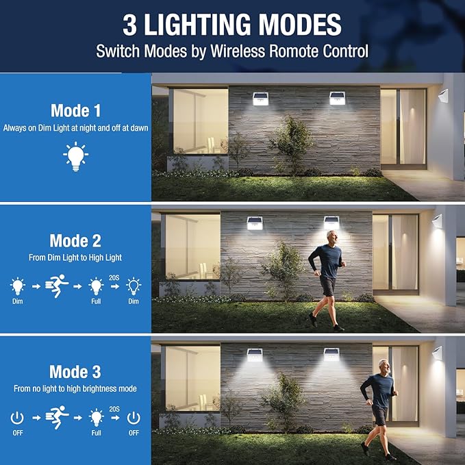 Peasur White Solar Lights Outdoor Waterproof, 8 Pack 140LED Bright Motion - Image 4