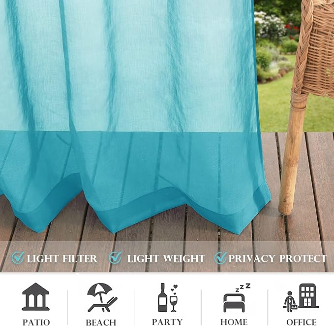 RYB HOME Waterproof Outdoor Curtains - Image 7