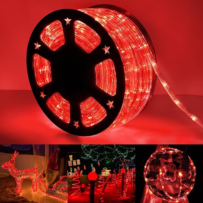 200ft LED Rope Lights Outdoor, 1440 LED Flexible Tube Lights by Jnaurb
