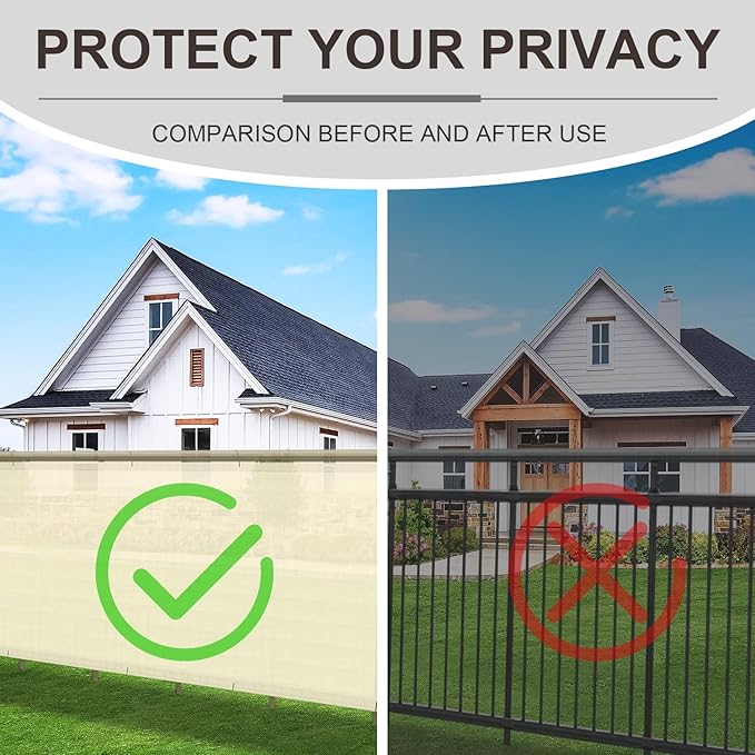 LOVE STORY Balcony Privacy Screen, 2.5'x7' Deck Shield Screen Fence Cover - Image 6