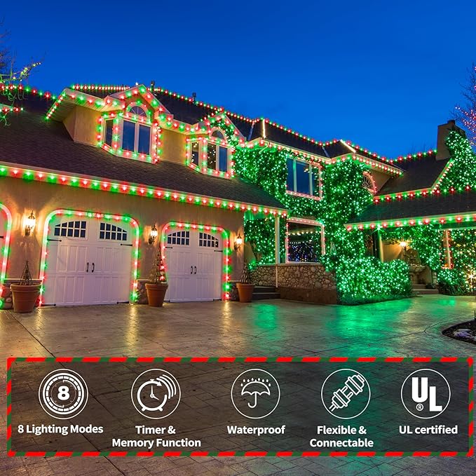 50ft LED Rope Lights Outdoor, 360 LED Connectable and Flexible Tube Lights - Image 2