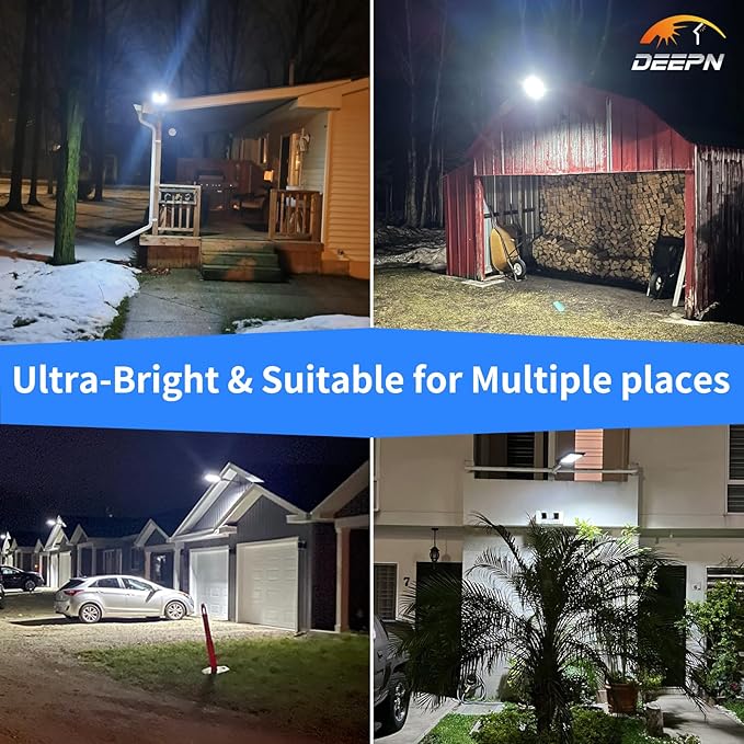 Solar Lights Outdoor, IP66 Waterproof Street Lights Outdoor, 6500K Dusk to Dawn - Image 7