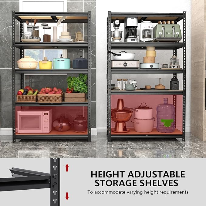 72" H Storage Shelves, Storage Shelves Heavy Duty, 2400LBS Metal Shelving Units - Image 6