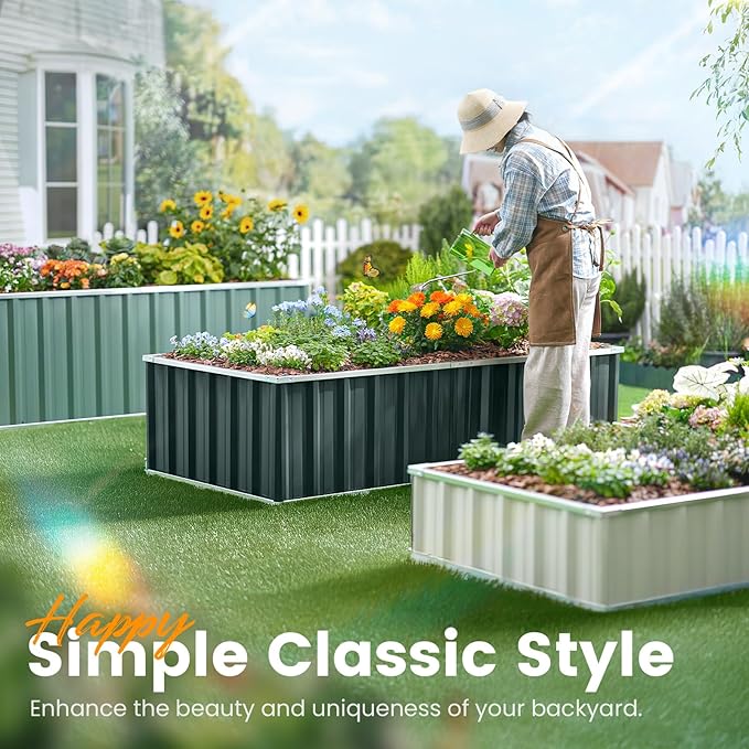 KING BIRD Raised Garden Bed 101" x 36" x 12" 4 Installation Methods - Image 3