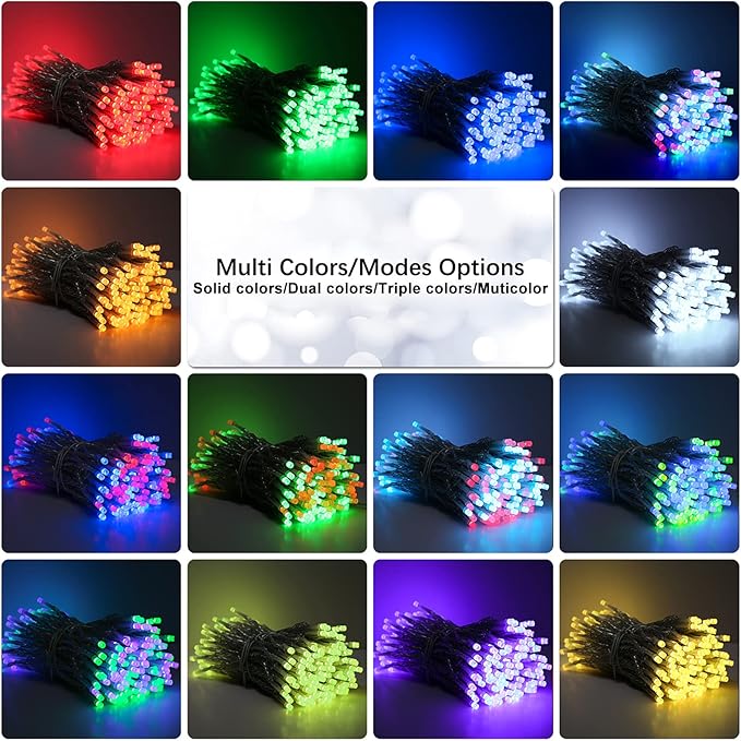 Brizled RGB Christmas Lights, 66ft 200 LED Color Changing Christmas Light - Image 9