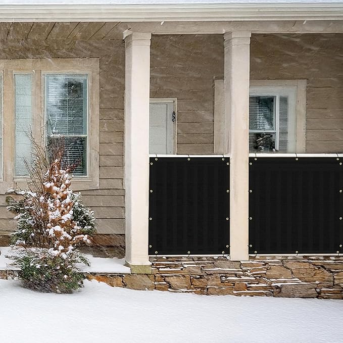 UPGRADE Privacy Fence Screen 3'x74' Black Outdoor 90% Visibility Blockage 170 - Image 7