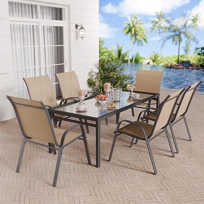 Betterhood Patio Chairs Set of 4, Stackable Outdoor Dining Chairs Set - Image 9