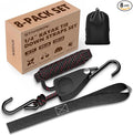 Kayak Straps Tie Downs 8 Pack Set, Roof Rack Straps Adjustable Ratchet Tie Down by STAYGROW