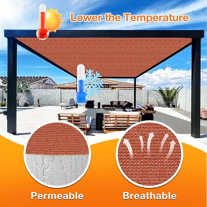 Artpuch 90% Sun Shade Cloth, 4 x 7 FT Pergola Shade Cover Canopy - Image 4
