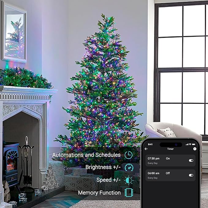 Brizled Smart Color Changing Christmas Lights, 66ft 200LED WiFi String Lights - Image 5