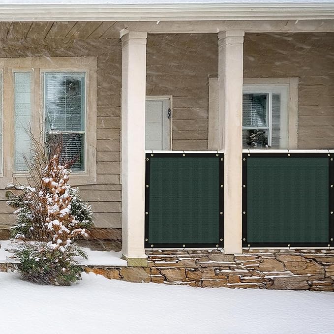 UPGRADE Privacy Fence Screen 6'x32' Dark Green Outdoor 90% Visibility Blockage - Image 8