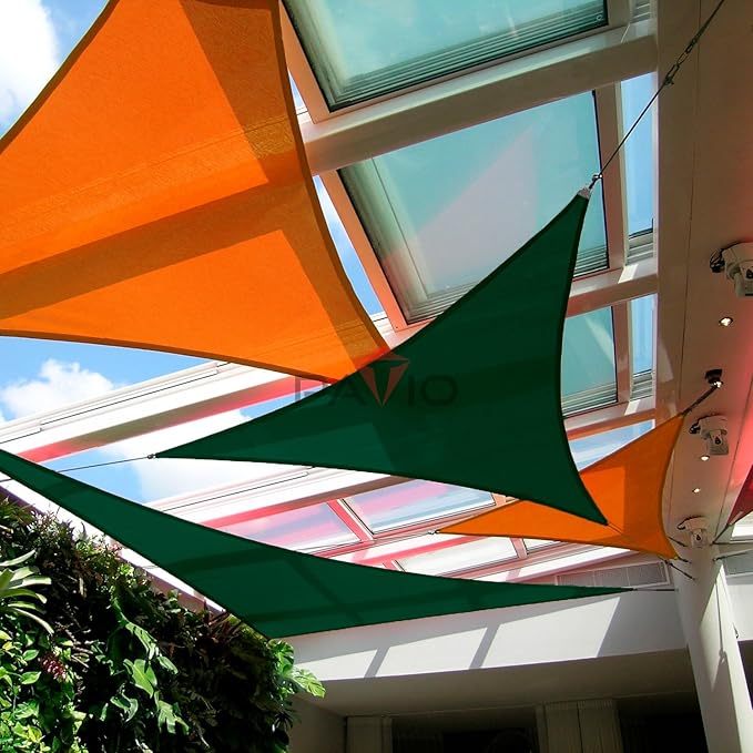 Patio Paradise 18' x 18' x 18' Sun Shade Sail Triangle Canopy Shade Cloth - Image 5