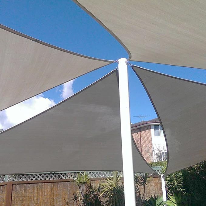 E&K Sunrise 21' x 21' x 21' Sun Shade Sail Triangle Canopy Shade Cover UV Block - Image 8
