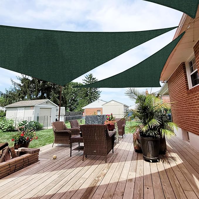 Patio Paradise 3' x 3' x 3' Sun Shade Sail Triangle Canopy Shade Cloth Fabric by Patio