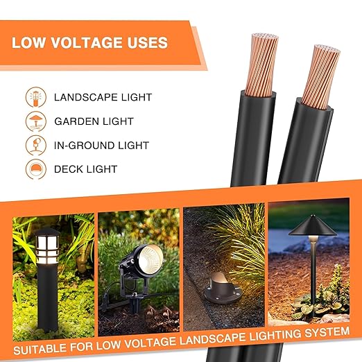 SUNVIE 14/2 Low Voltage Landscape Lighting Wire 250FT - Image 8