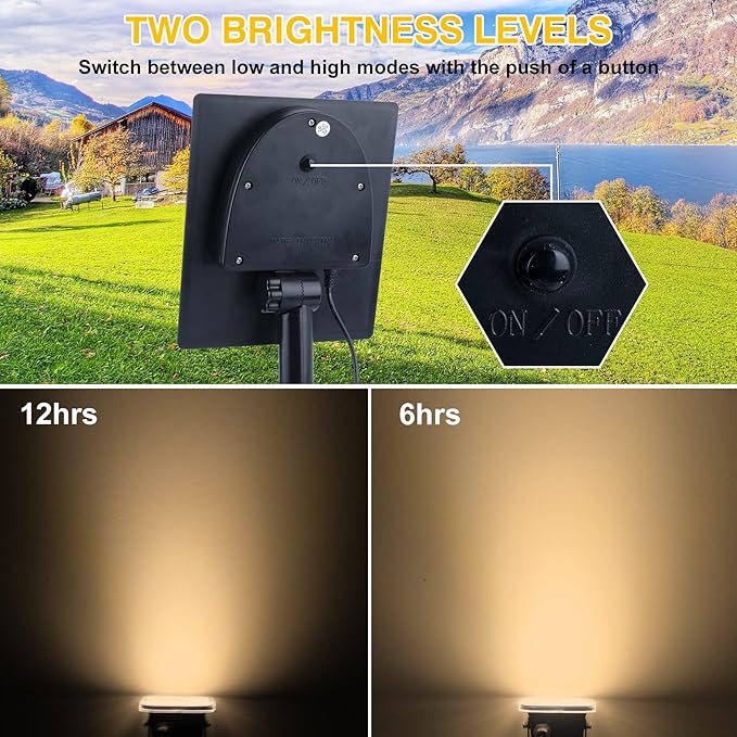 Solar Spot Lights Outdoor, 20 LED IP65 Waterproof Landscape Lighting, - Image 4