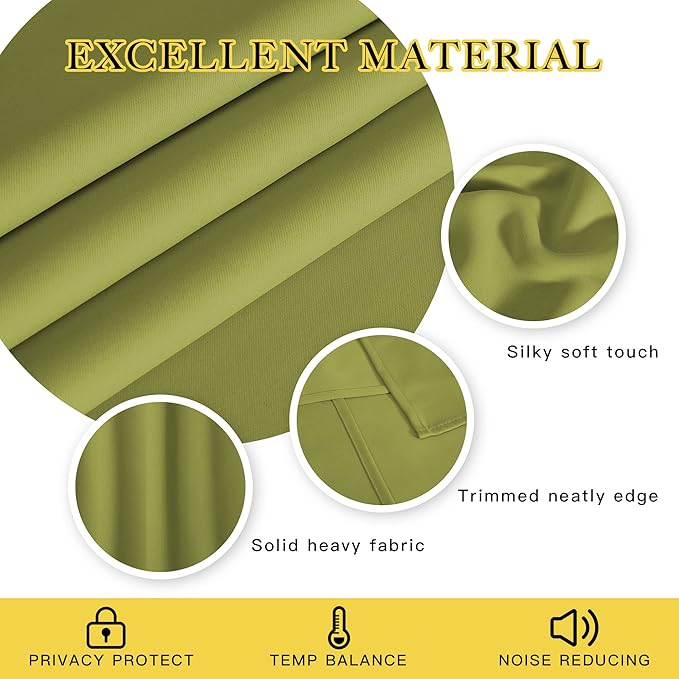 NICETOWN 66 Inch Long Blackout Curtains - Image 2