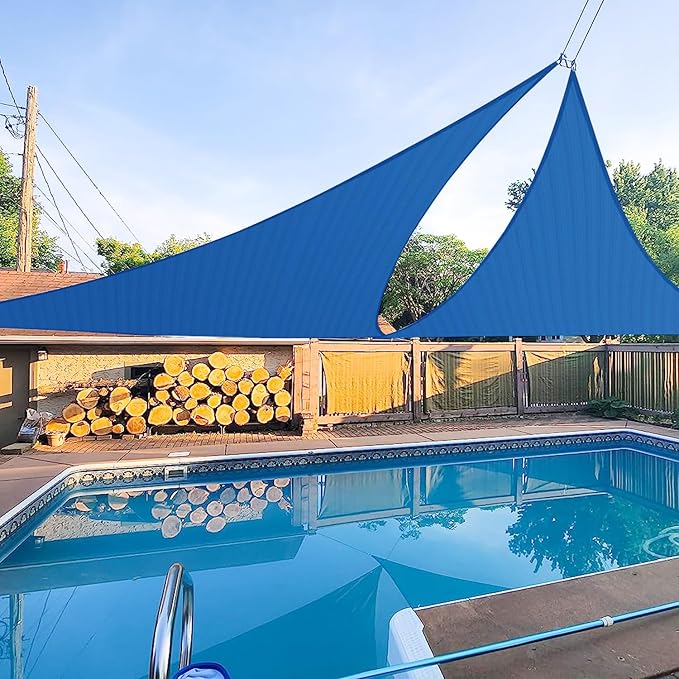 E&K Sunrise 15' x 15' x 15' Sun Shade Sail Triangle Canopy Shade Cover UV Block by EKSUNRISEINC