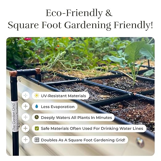 Garden Grid Watering System | Square Foot Gardening Grid & Irrigation in One | - Image 5