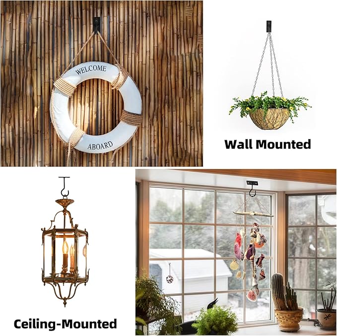 4in 2Pack Wall Hook for Hanging Plant Bracket - Image 3