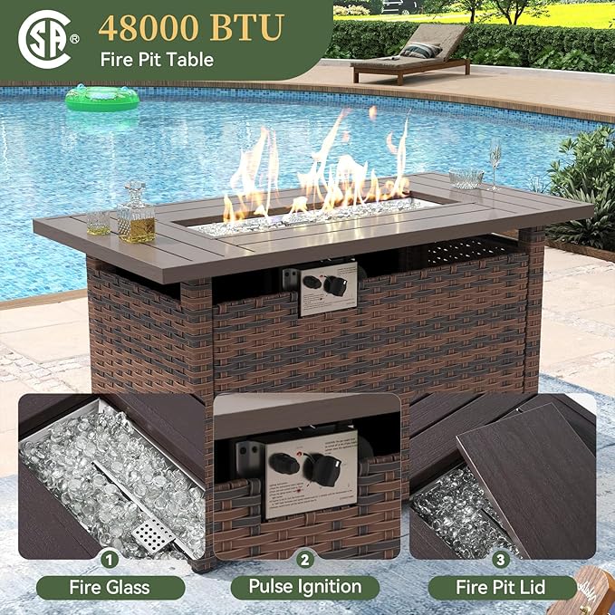 Aoxun 12 Piece Patio Furniture Set - Image 4