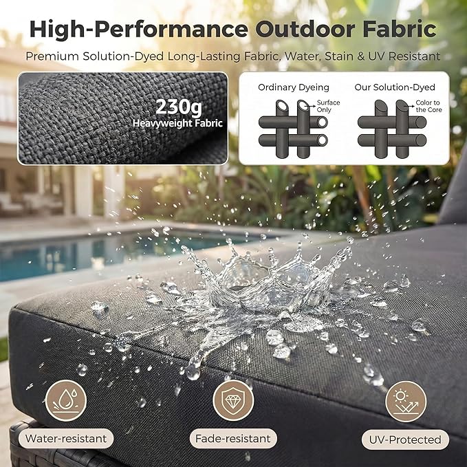NICESOUL 11 Piece Patio Furniture Set - Image 8