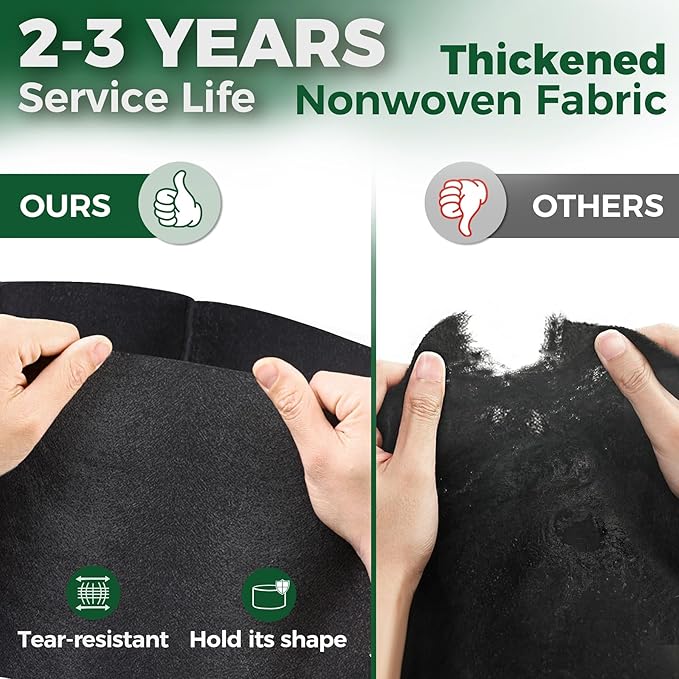 T4U 5 Gallon Grow Bags, Upgrade Grow Bags - Image 6