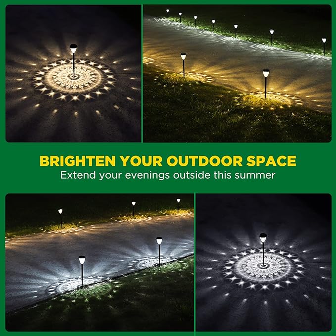 Super Bright Solar Lights Outdoor Waterproof-10 Pack, Dusk to Dawn Up to 12 Hrs - Image 3